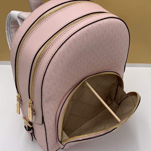 MICHAEL KORS JAYCEE MEDIUM BACKPACK LIGHT POWDER BLUSH SIGNATURE COLOR - Picture 13 of 16